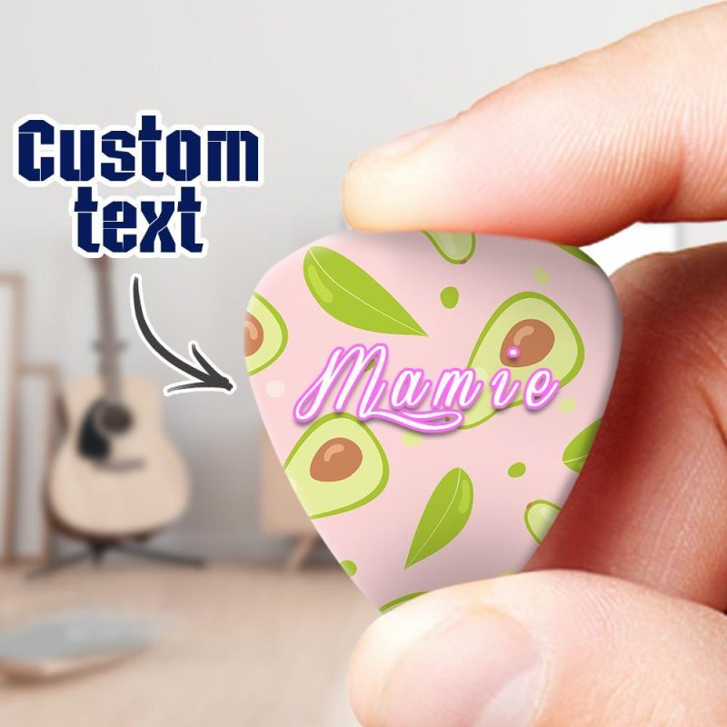 Boyfriend Gift Custom Guitar Pick Avocado Gift – 6pcs