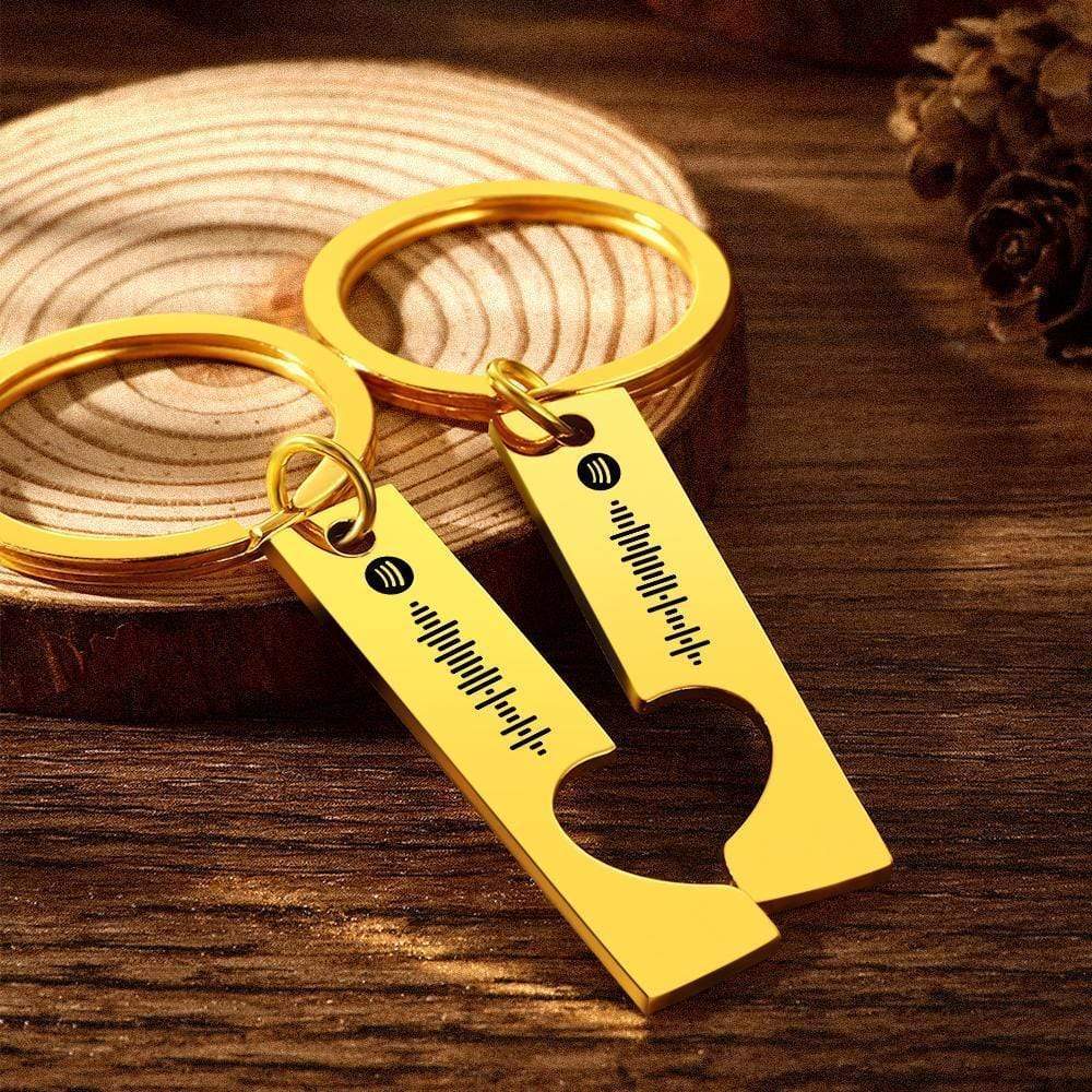 Personalized Keychains Song Keychain Music Code Keychain Gifts for Him