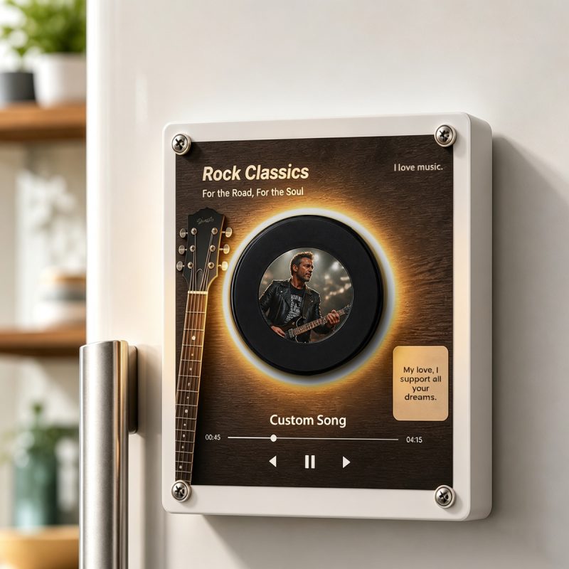 Custom Mini Vinyl Record Music Player With 9 Discs Magnetic Disc Music Player With Rechargeable Battery 6