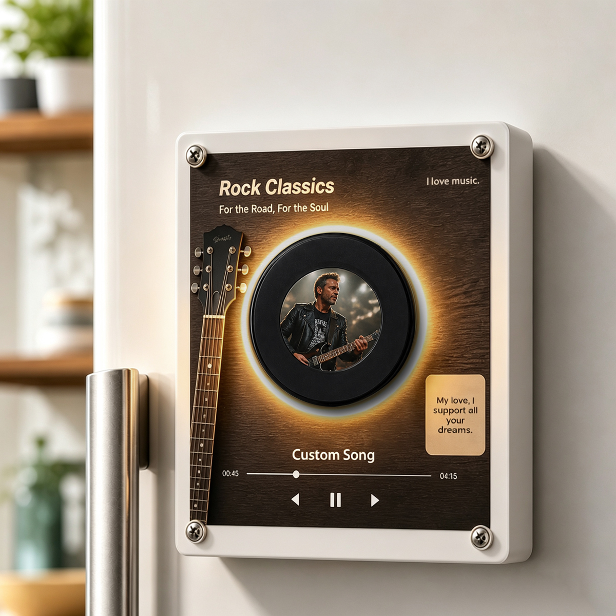 Custom Mini Vinyl Record Music Player With 9 Discs Magnetic Disc Music Player With Rechargeable Battery 6