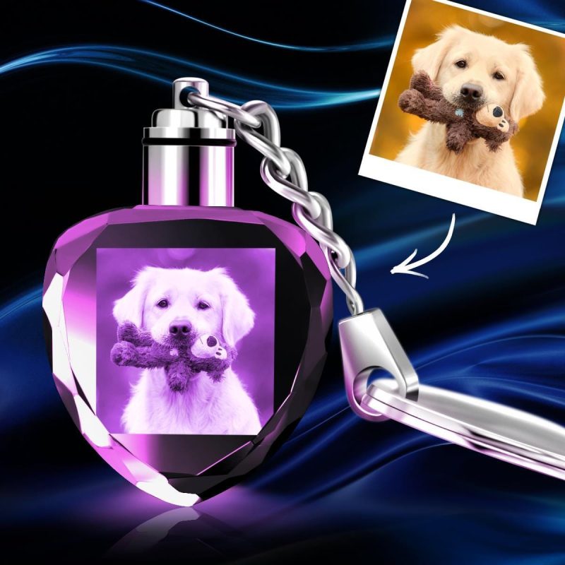 Dog Memorial Gifts Keychain Sympathy Gifts -Heart Shape