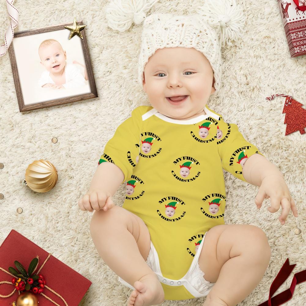 Personalized Newborn Onesie Baby's First Christmas Outfit Newborn Christmas Gifts