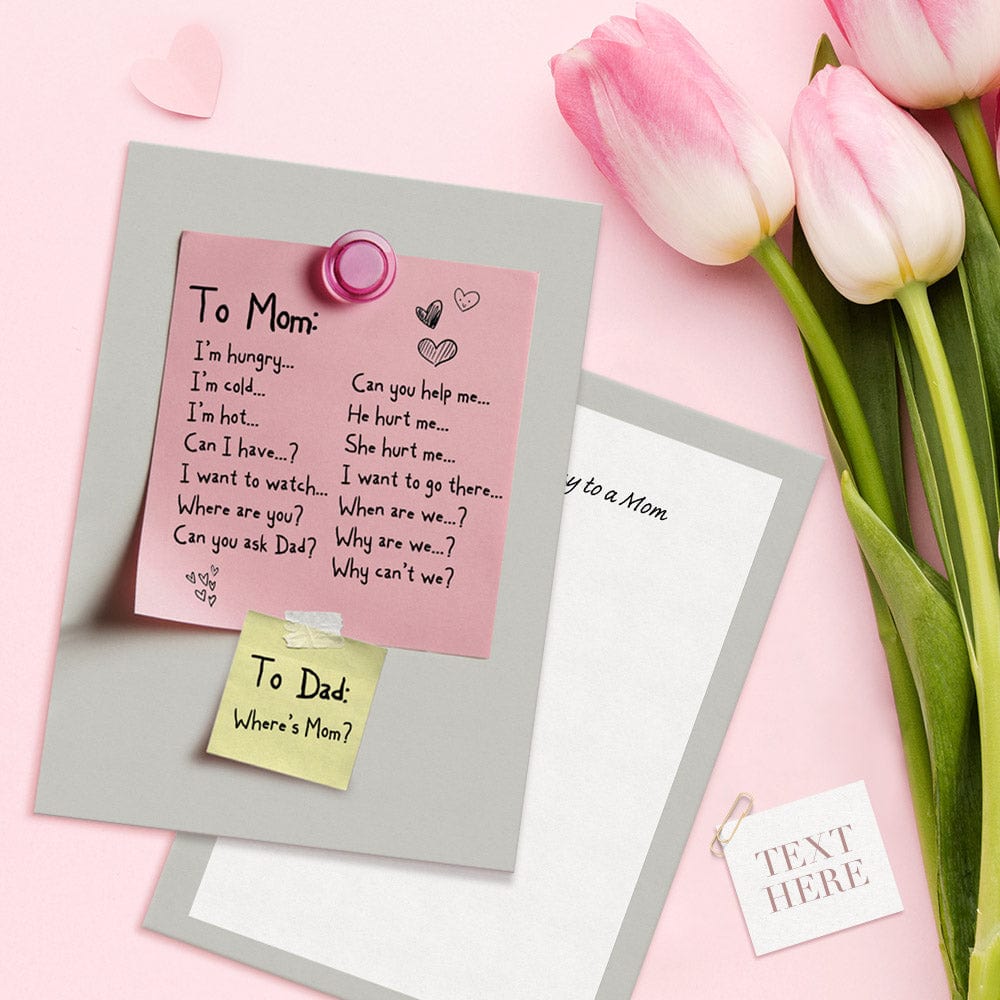 Personalized Card Custom Hysterical Mother's Day Card Note To Mom Gifts For Mom