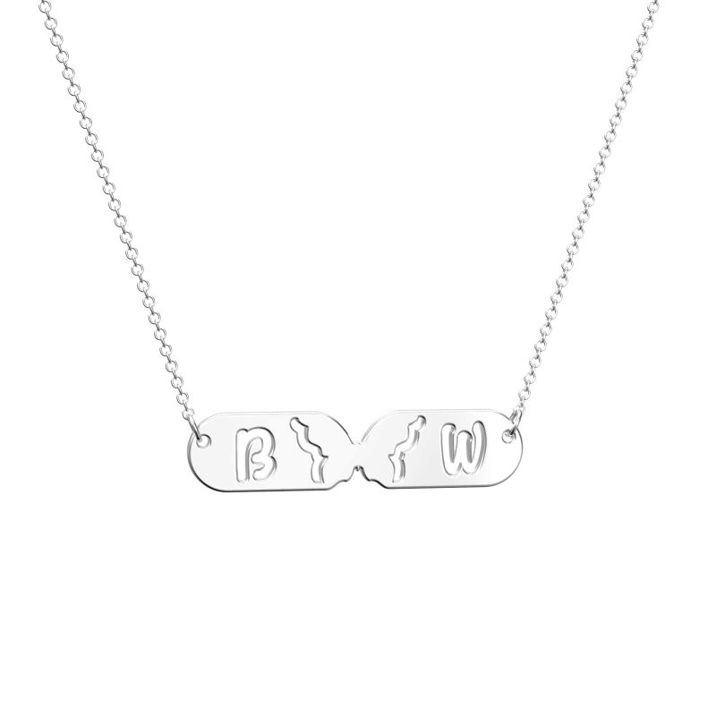 Custom Butterfly Name Necklace Gift For Her-I Feel Butterflies in My Stomach When I With You