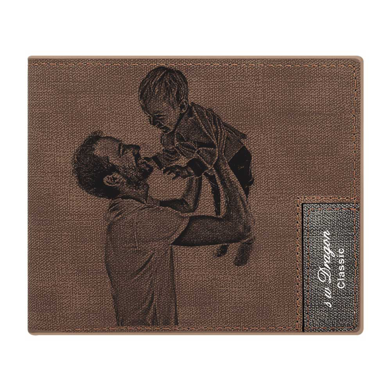 Men’s Custom Photo Wallet – Brown
