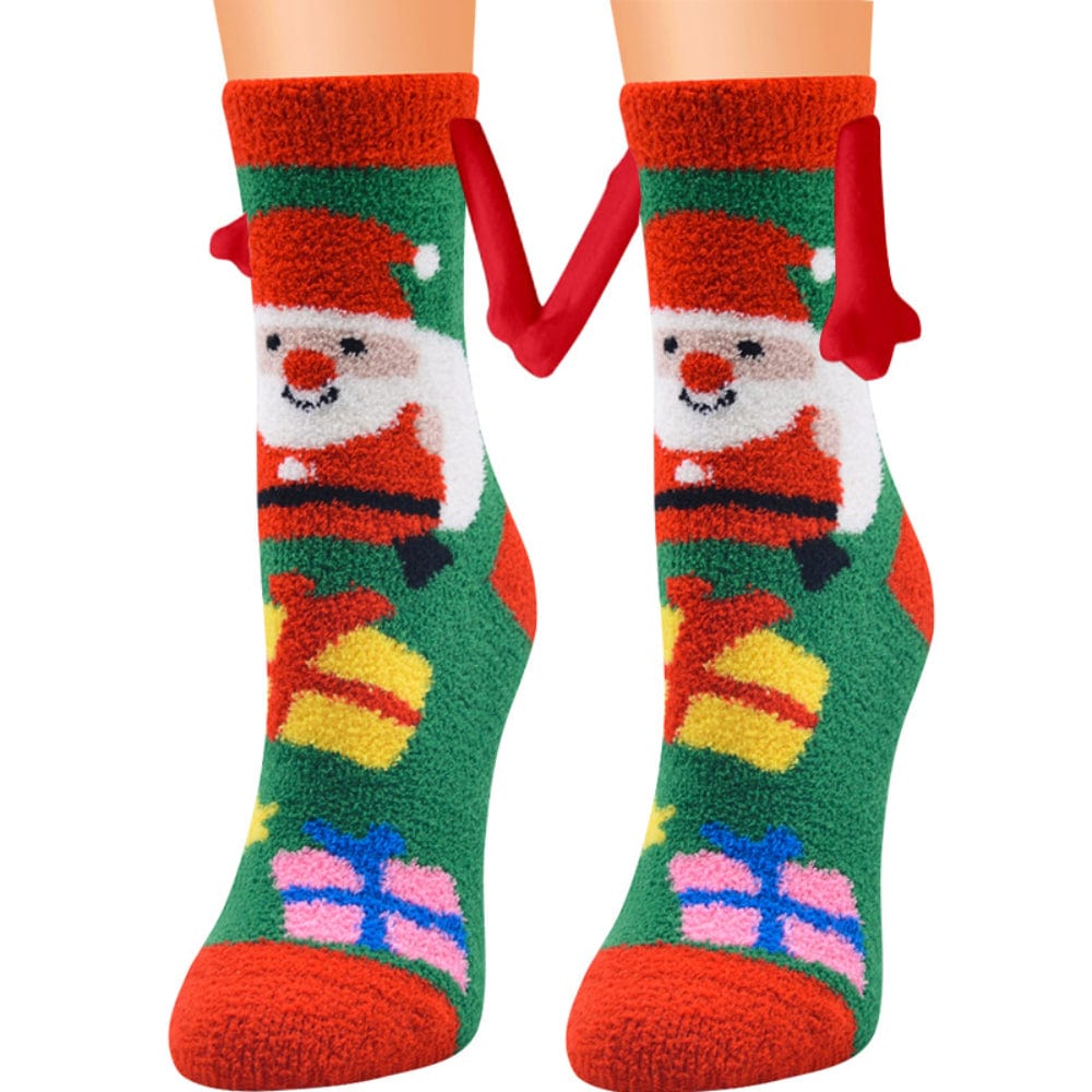 Christmas Couple Socks Magnetic Hand in Hand Socks Couple Christmas Gifts-Bear - Image 2