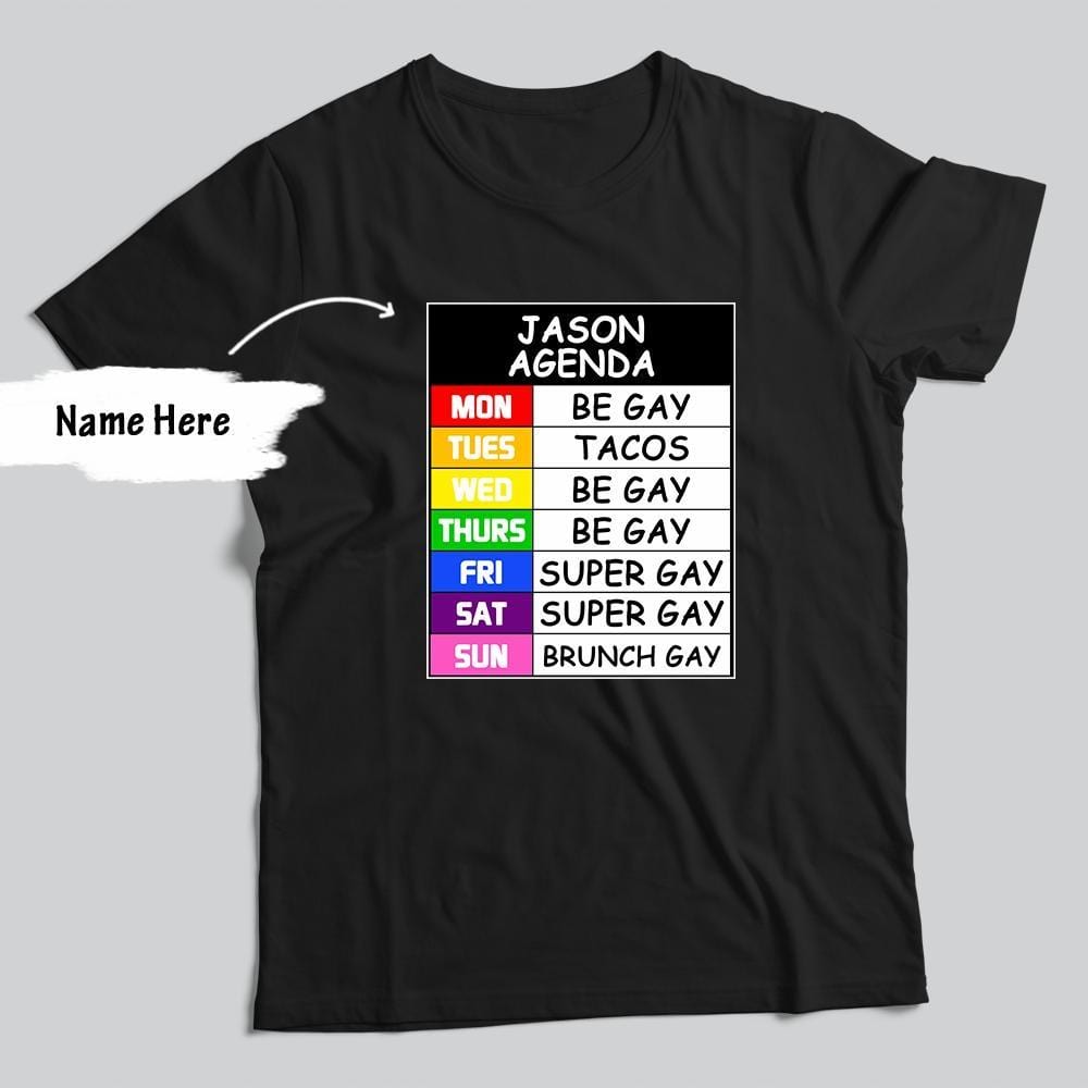 Custom Gay Agenda T-shirt Gifts For Gay Men - Image 2