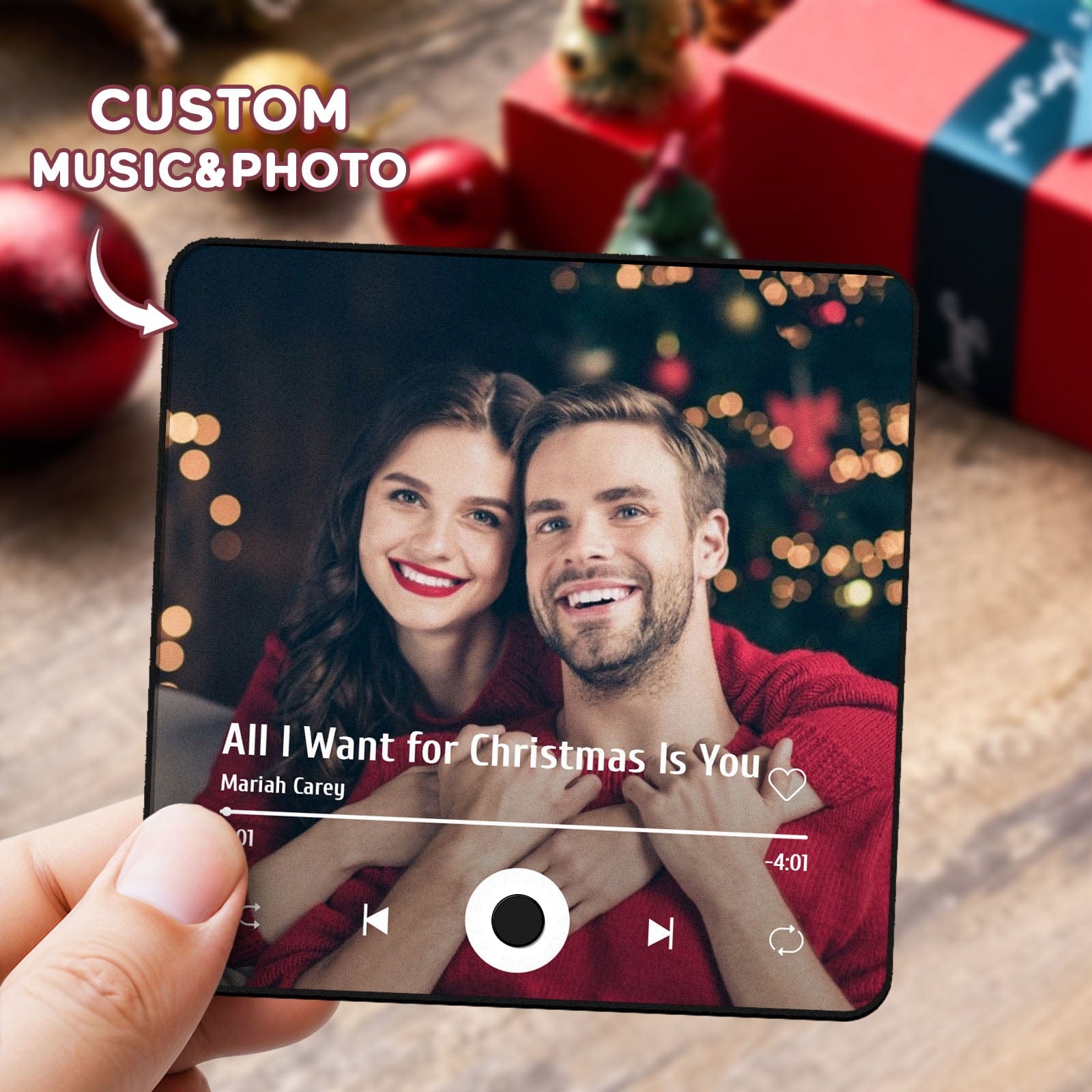 Custom Music Fridge Magnet Personalized Album Fridge Magnet Can Play Songs Creative Family Gifts Christmas Gifts - Image 2