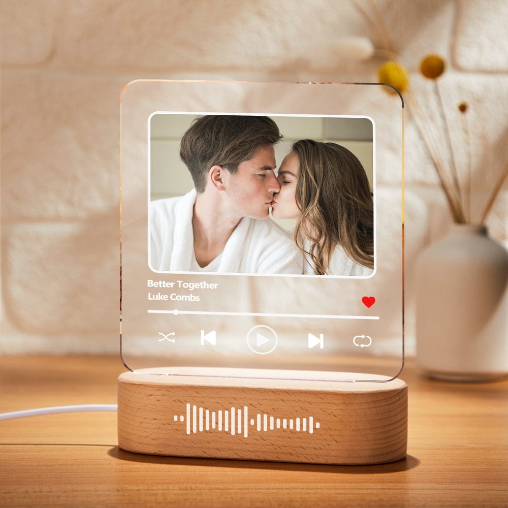 Custom Song Code Plaque Night Lamp Acrylic Music Plaque Keychain Graduation Gifts Birthday Gift for Him