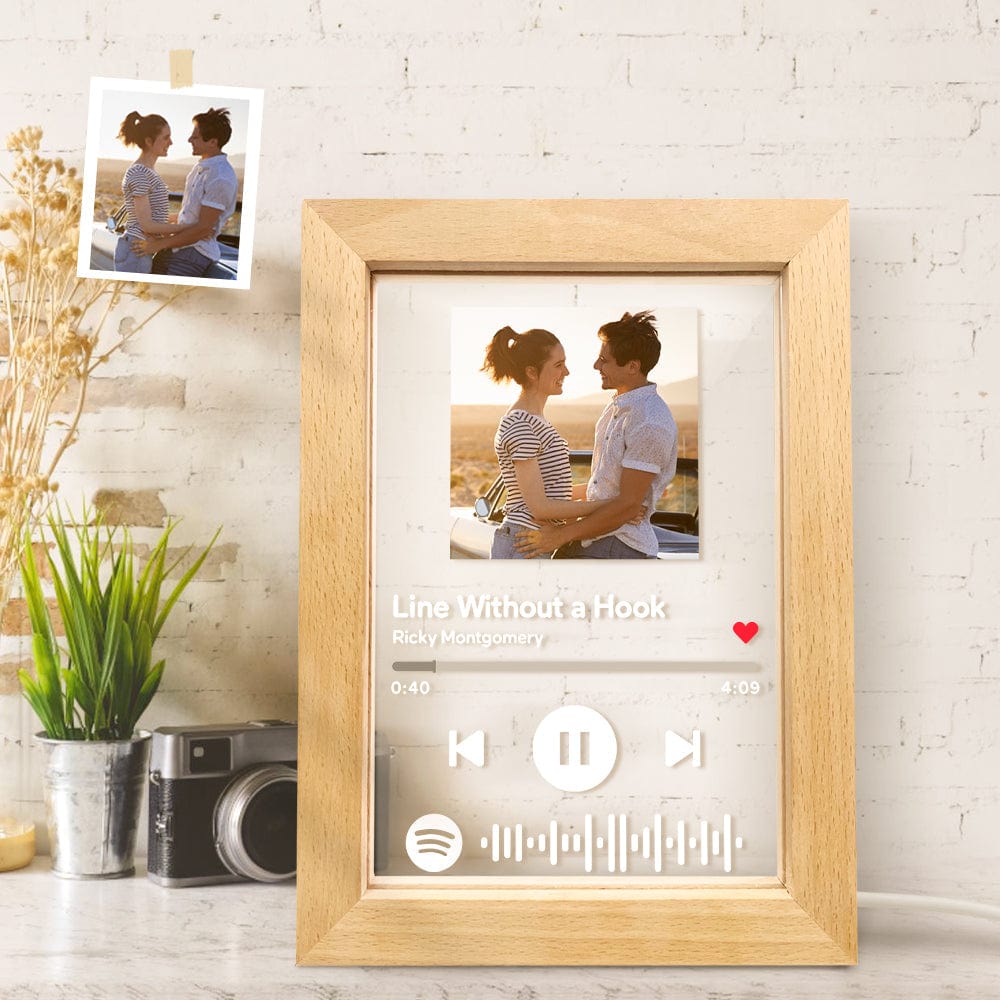 Song Picture Frame Custom Spotify Picture Frame Night Light Birthday Gifts For Her - Image 2