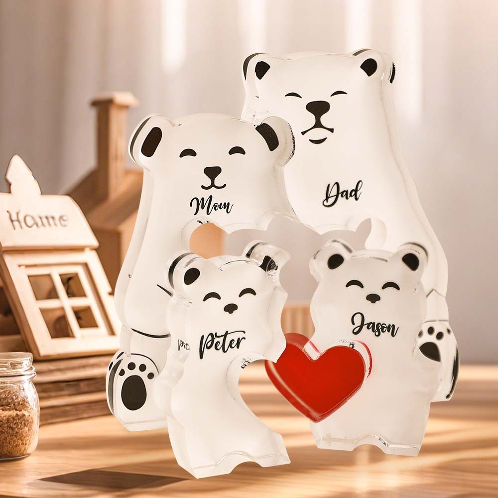 Personalized Bear Puzzle Custom Family Member Names Puzzle Gift for Mother - Image 2