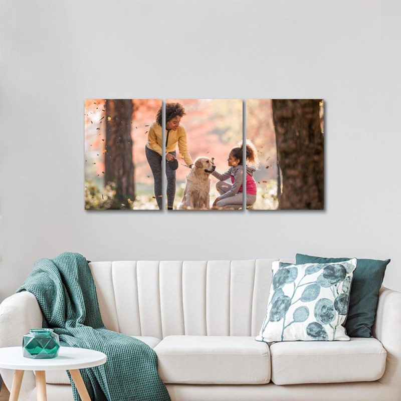 Custom Canvas Print Family Gifts For Dog Lovers – 3pcs