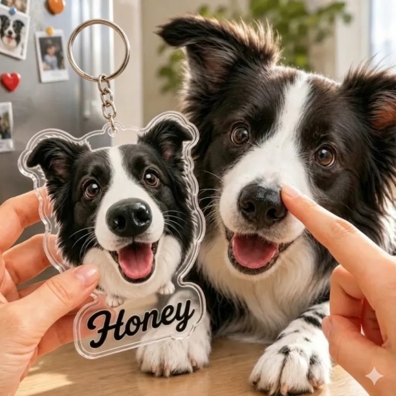 Custom Dog Nose Squishy Fridge Magnet Sticker – Personalized Pet Nose Squeeze Toy with Custom Face & Name