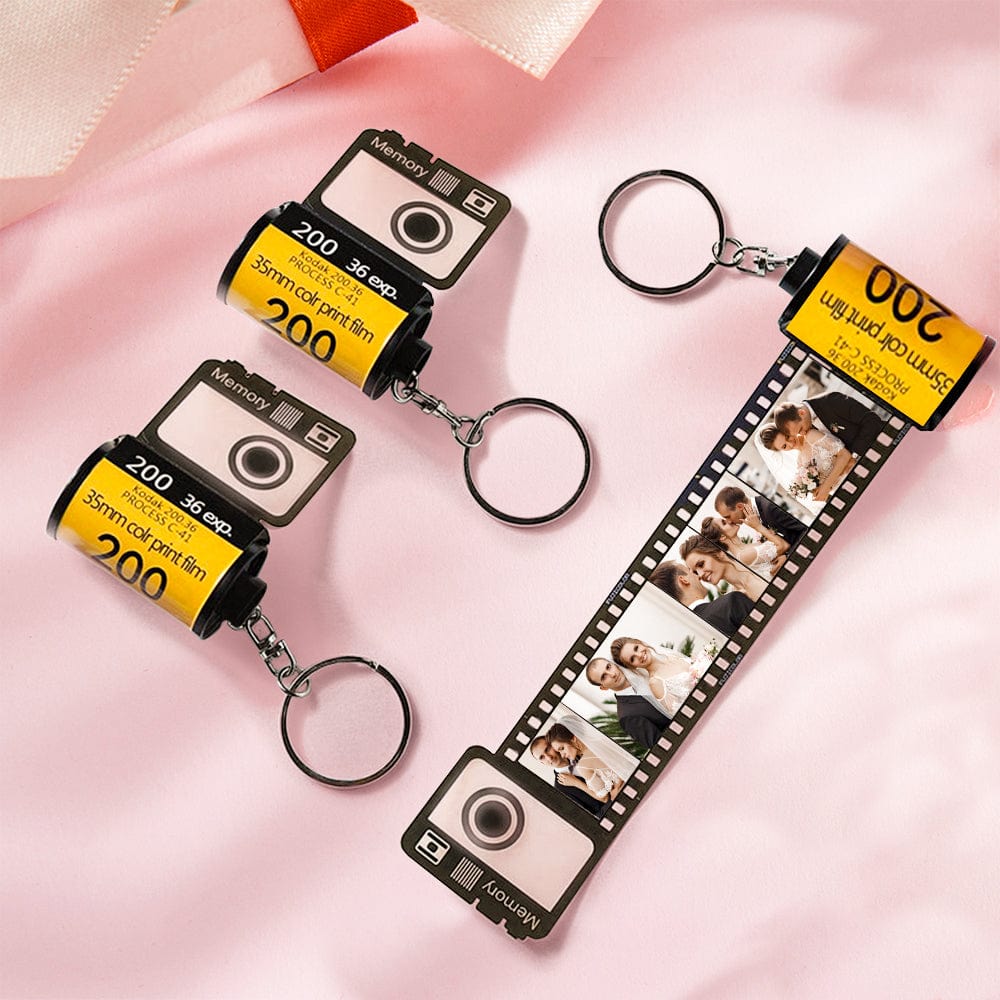Wedding Gift Custom Camera Roll Keychain for Her/Him 5-20 Photos