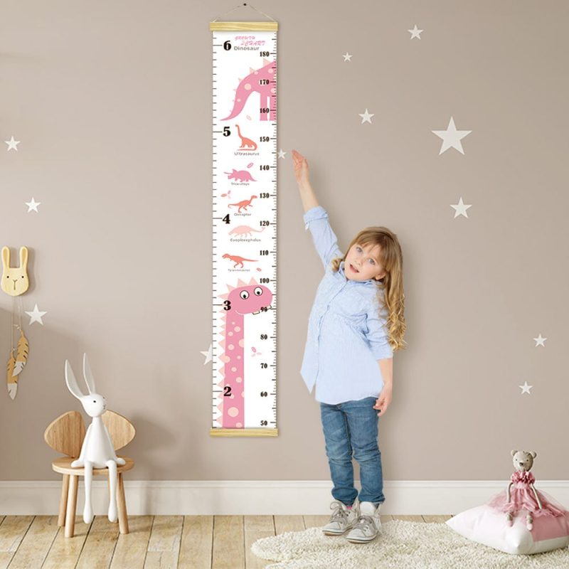 Cute Dinosaur Growth Chart Height Chart Baby Shower Gift for Girl