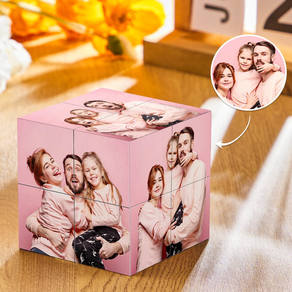 Wooden Photo Rubic's Cube Multiphoto Colorful Rubic's Cube Valentine's Gifts