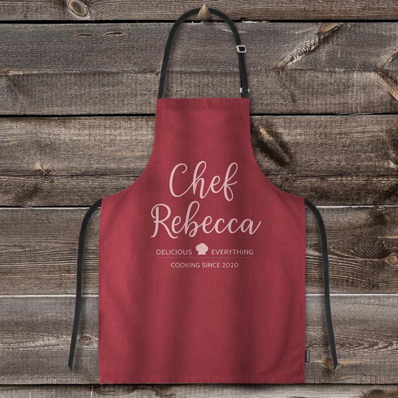 Custom Engraved Apron Kitchen Gift For Chef