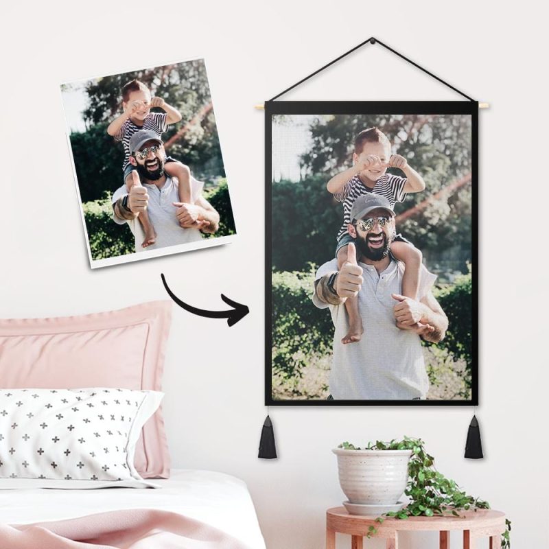 Father’s Day Gift Family Photo Tapestry Home Decor