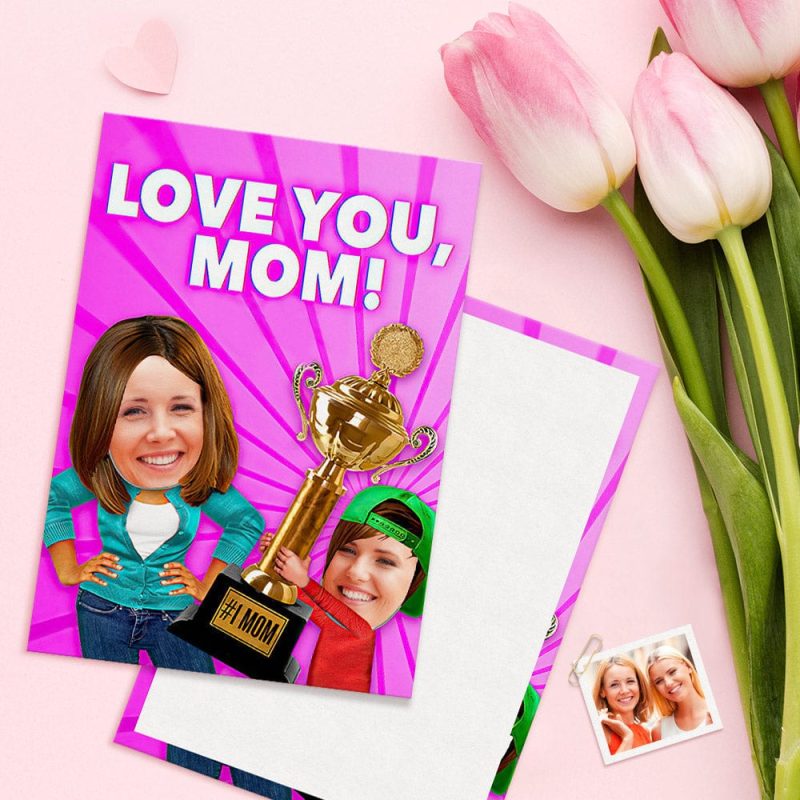 Custom Mother’s Day Greeting Card Cards Gifts For Mother – Love You Mom