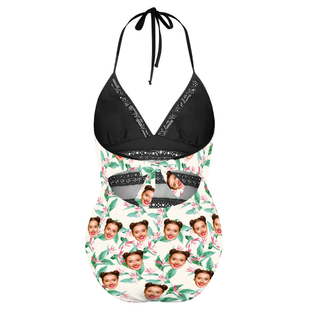 Personalized Bathing Suits With Face Plus Size Gifts for Her Hawaiian Style - Image 4