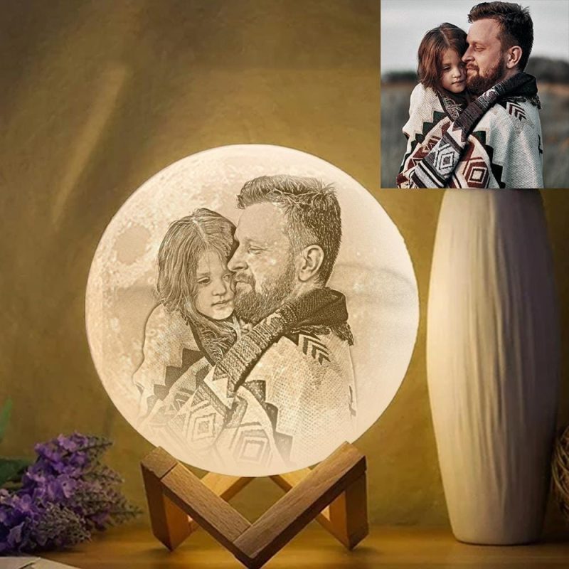 Father’s Day Gift Moon Lamp Family Gift – Remote Control 16 Colors