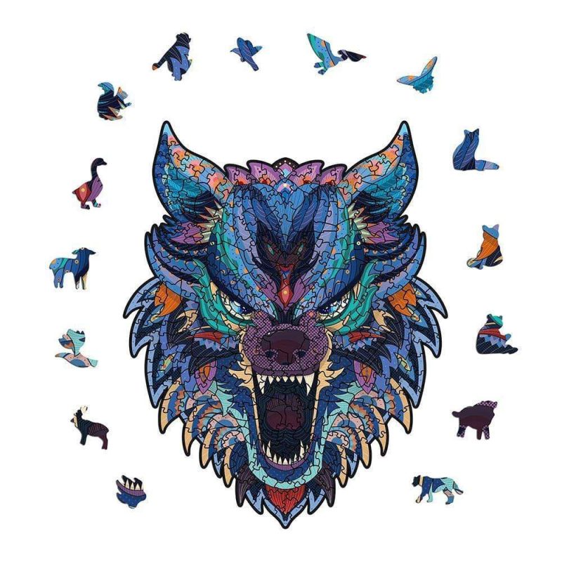 Wolf Puzzle Owl Gift Wooden Jigsaw Puzzles For Kids