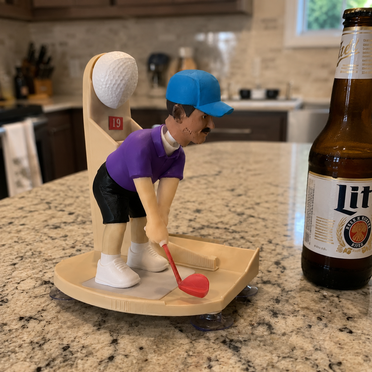 Custom Interactive Golf Bottle Opener | Creative Figure Cap Launcher Game for Home Bar & Man Cave Best Gift for Him