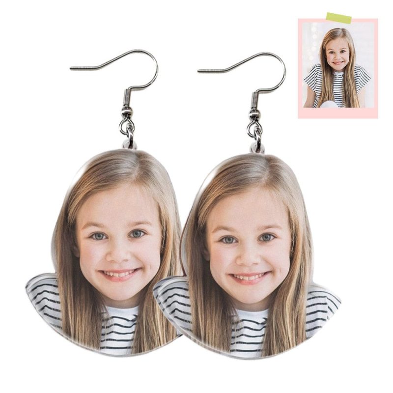Custom Photo Earrings Acrylic Earrings Bitrhday Gifts For Women