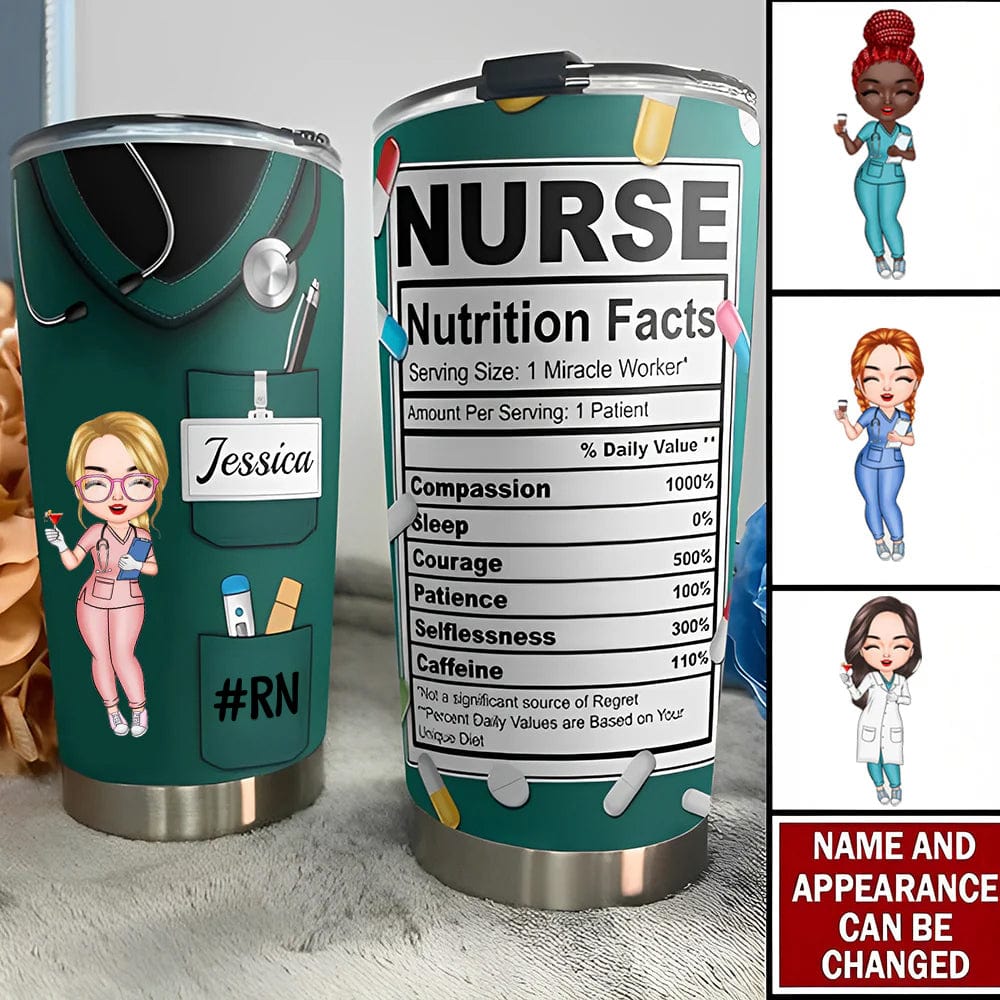 Custom Text and Accessories Tumbler Cup Medical Gift for Nurse - Image 2