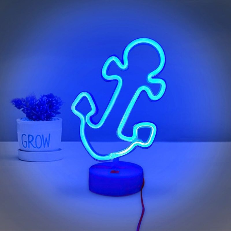 Night Light Lamp Neon Lamp LED Light Gift For Children-Iron Anchor