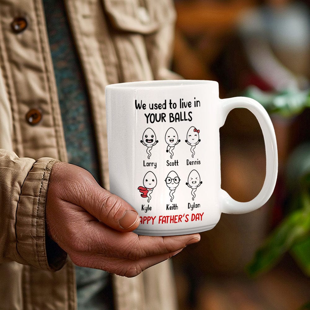 Personalized Names Mug Gifts Little Kids We Used To Lived In Custom Mugs Father's Day Gifts for Dad for Grandpa - Image 2