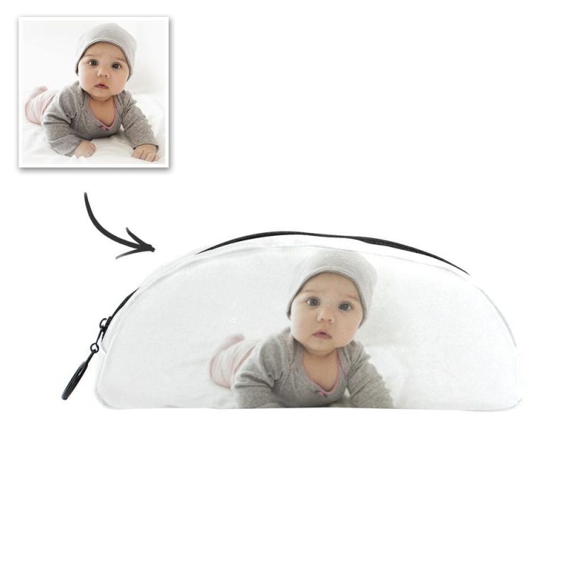 Photo Pencil Bag Half Round Gifts For Kids