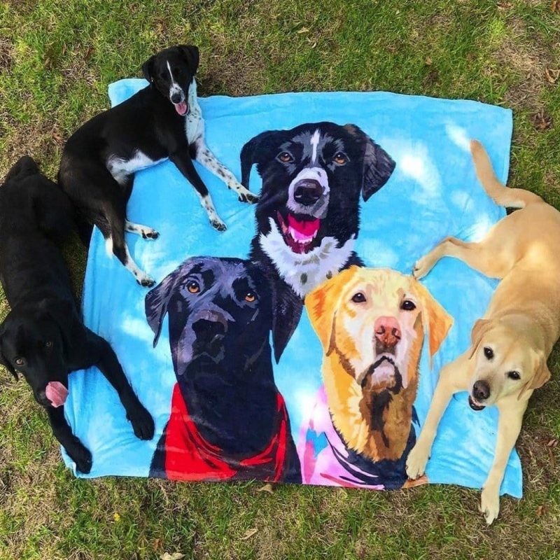 Custom Printed Blanket Personalized Bedding Set