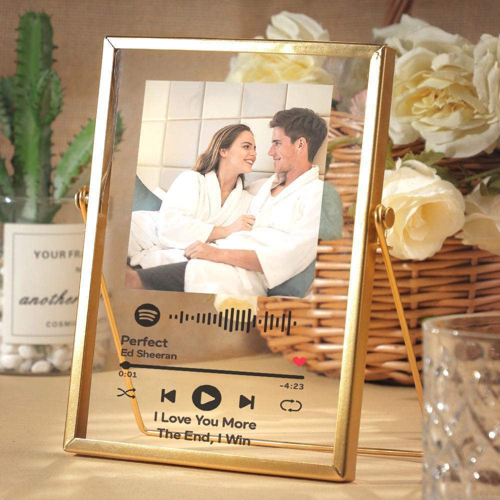 Custom Spotify Music Plaque Glass Art Spotify Picture Frame With Keychain Valentines Day Gifts - Image 2