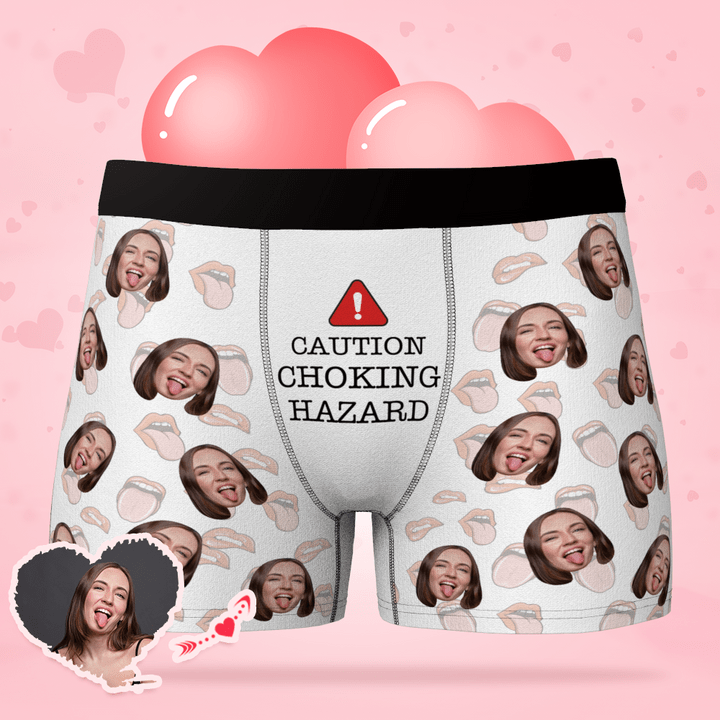 Men’s Boxer Shorts with Face Best Valentine Gift For Boyfriend