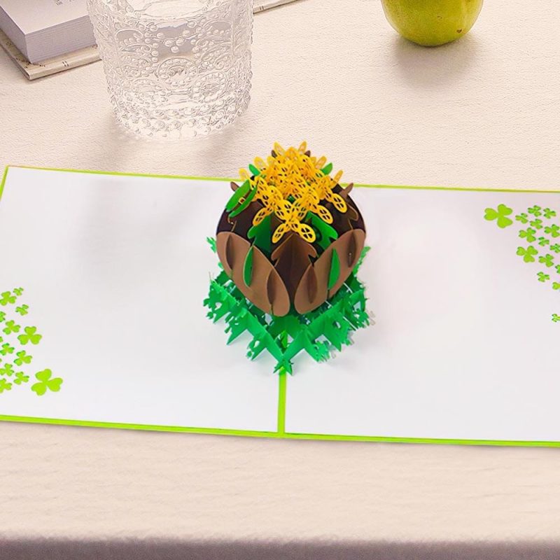 Happy St. Patrick’s Day Card 3D Pop Up Greeting Card-Hat on Pot of Gold