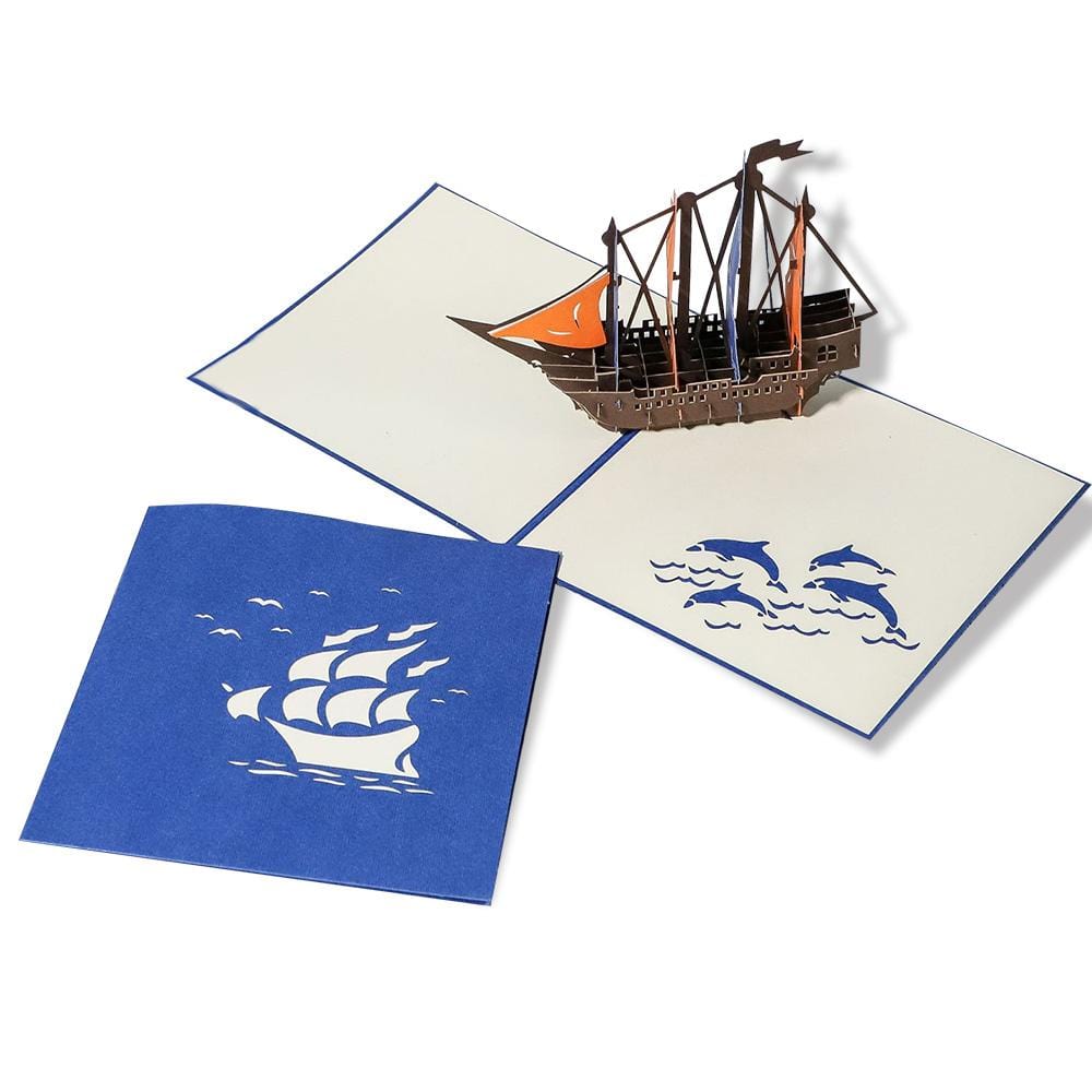 Happy New Year Ferry 3D Pop Up Greeting Card - Image 2