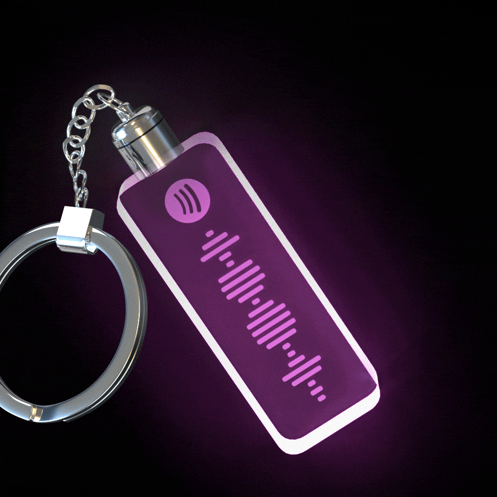 Custom Spotify Code Keychain Personalized Music Song Shiny Keychain Memorial Gifts - Image 2