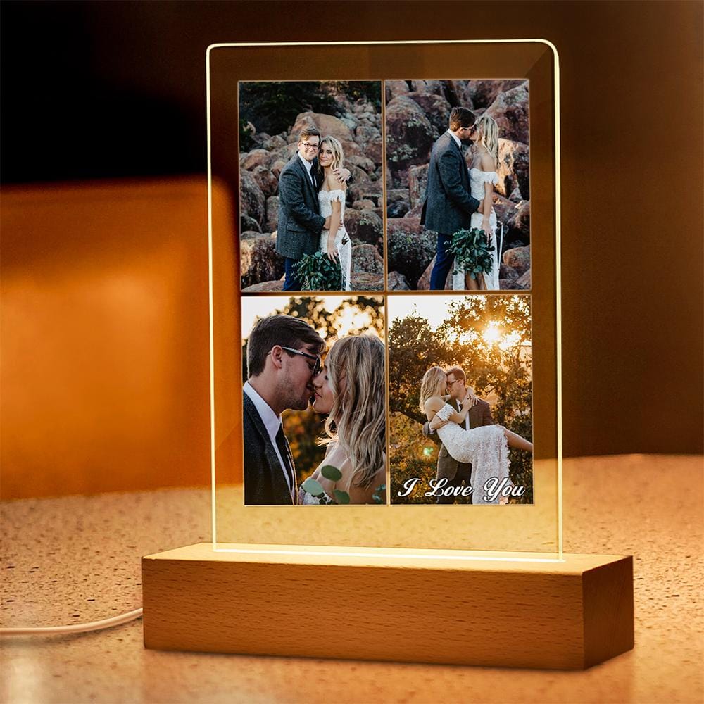 Personalized Multi Photo Lamp Photo Night Light Gifts for Couple