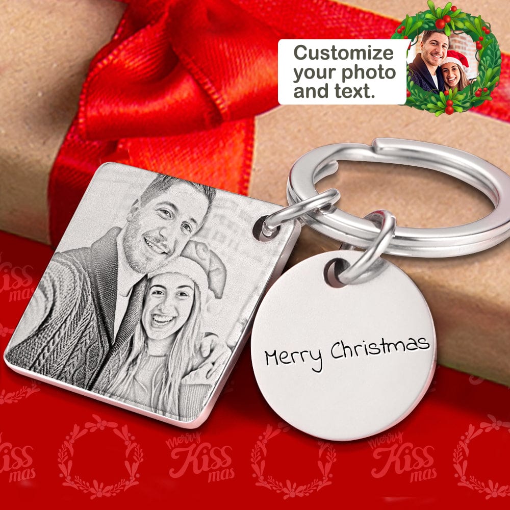 Christmas Gifts Custom Calendar Keychain Engraved Keychains With Photo - Image 2
