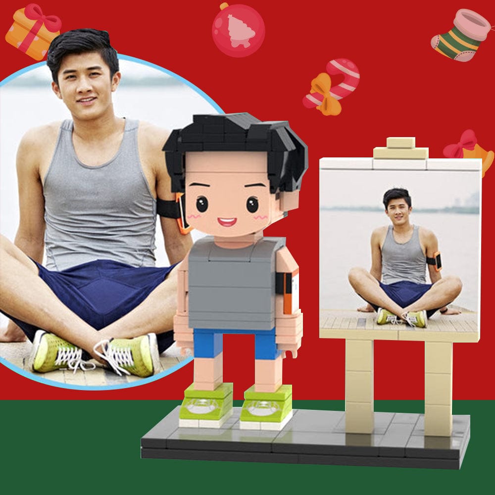 Full Body Custom 1 Person Brick Figures Custom Brick Figures with Frame Small Particle Block Toy Gifts for Boyfriend - Image 2