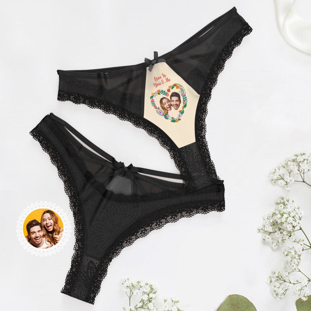 Personalized Wedding Lace Thongs Custom Face Underwear Custom Wedding Gifts - Image 2