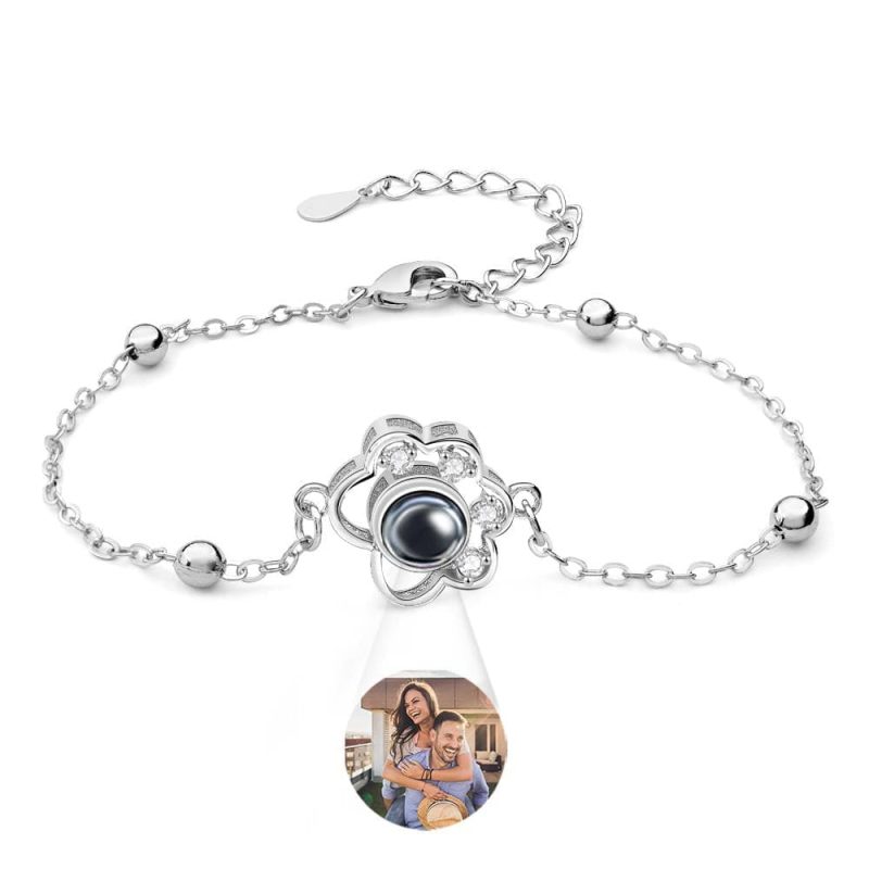 Custom Projection Bracelet Animal Footprint Cute Present for Pet Lover