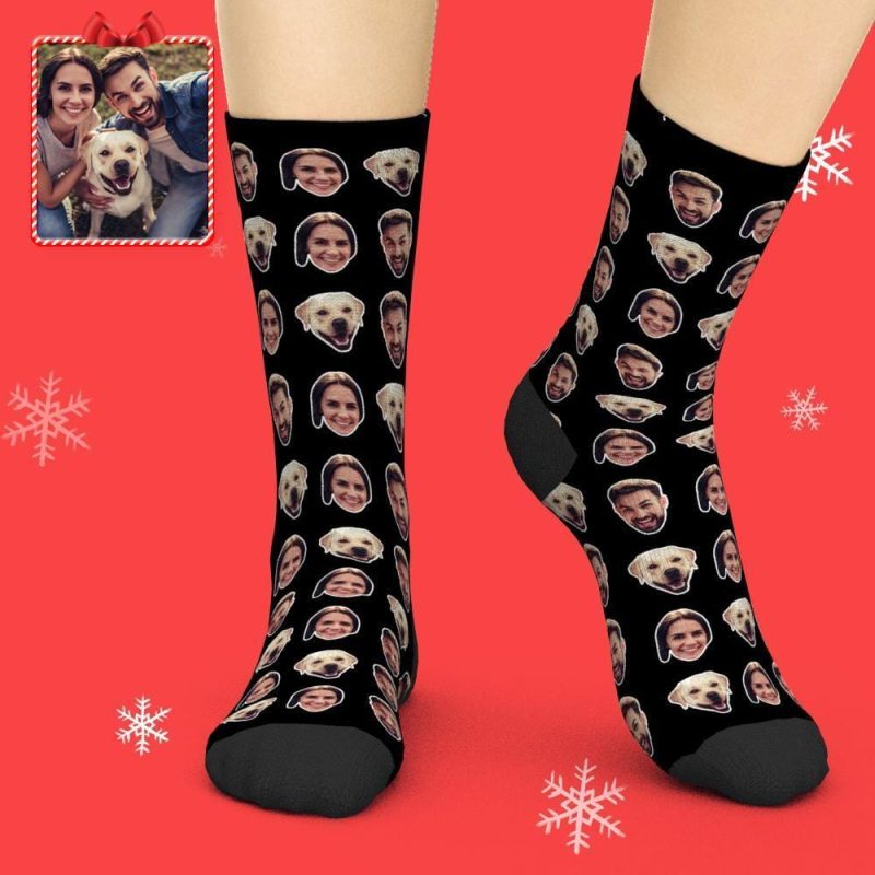 Custom Colorful Socks With Your Photo Valentine’s Gifts for Him
