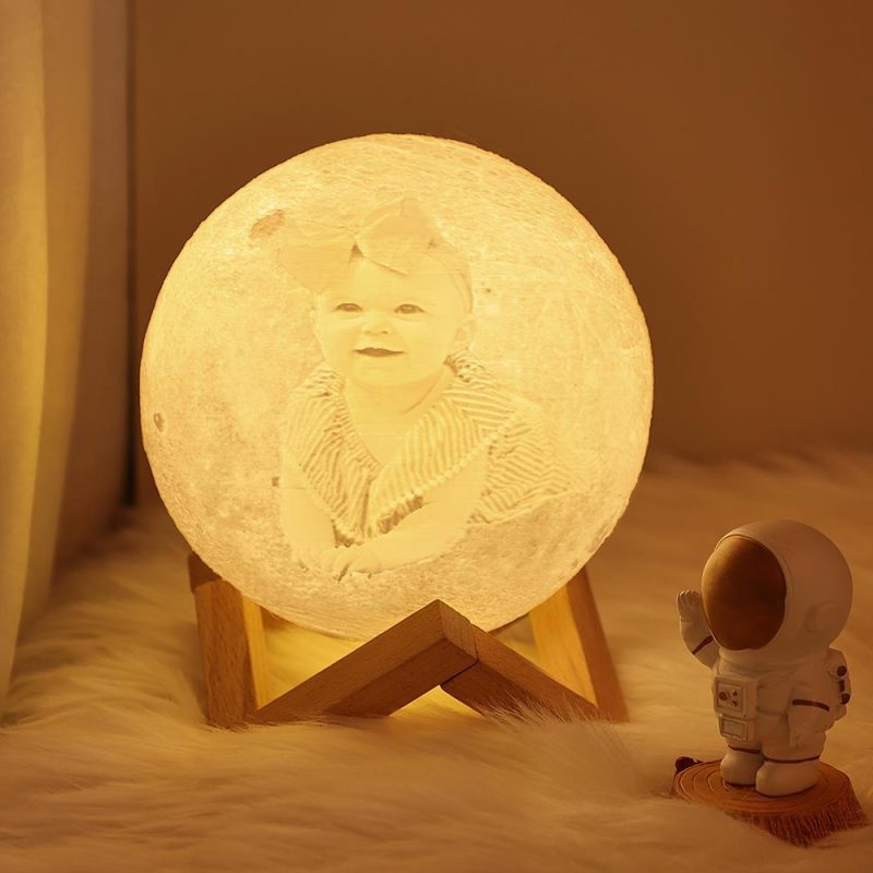 Baby Gift Personalized Moon Lamp Family Gift – Touch Two Colors Gift For Kids Bedroom Gifts