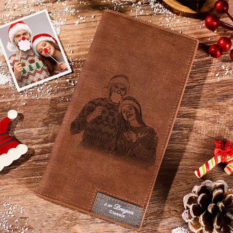 Women’s Custom Photo Wallet Brown Christmas Gifts