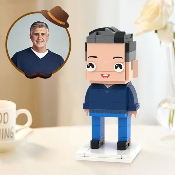 Custom Brick Figures Full Body Customizable Brick Figures Gifts for Dad