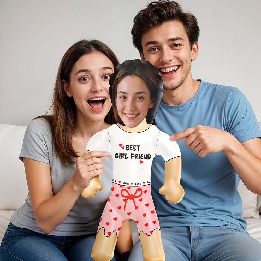 Custom Blow Up Doll Personalized Your Face & Text Air Minime Doll For Couple - Image 2