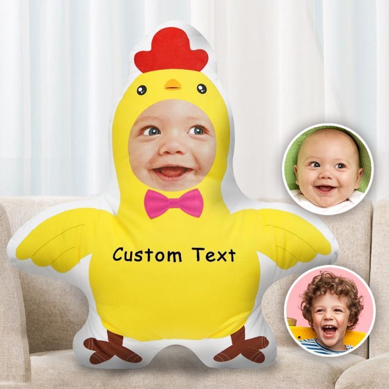 Custom Face Pillows Funny Pillows Gifts for Boyfriend Funny Chick Shaped Personalized Easter Gifts Gift For Kids