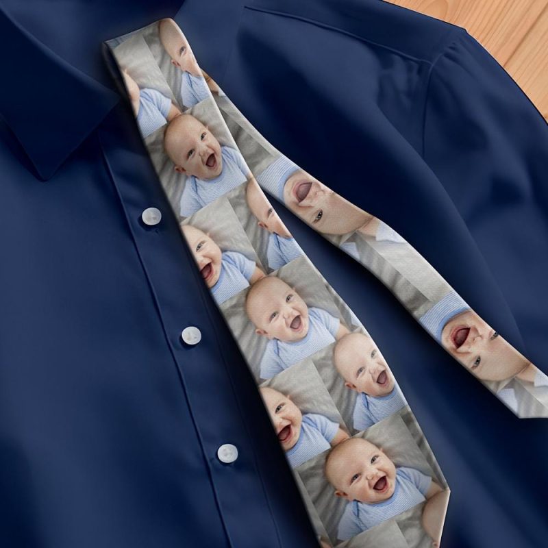 Father’s Day Ties First Fathers Day Gifts Custom Tie – Grey